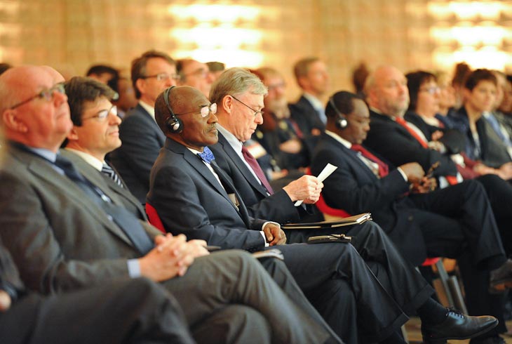 At the closing event of the Africa Days of the Federal Ministry of Education and Research (BMBF), Berlin, March 2014 (courtesy of the BMBF, Jessica Wahl / Wahluniversum).