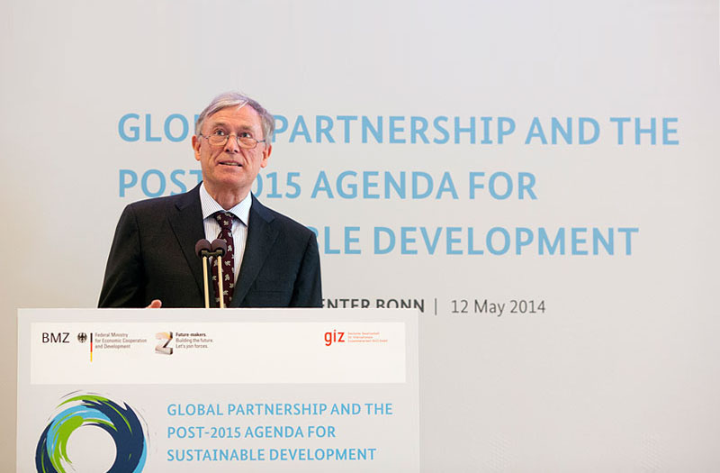 Rede Horst Köhlers zur globalen Partnerschaft und der post-2015 Agenda für Nachhaltige Entwicklung, Bonn, Mai 2014 (@GIZ / Ute Grabowsky/photothek.net).